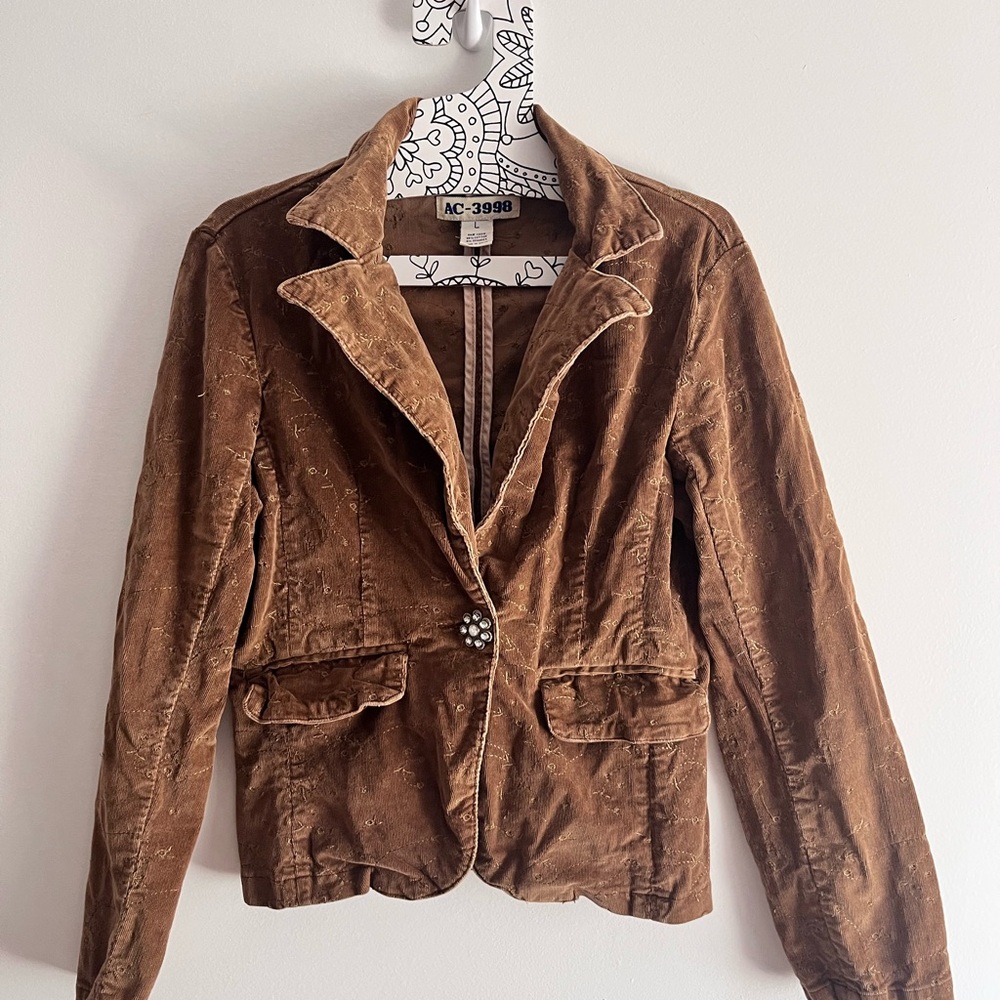 Brown Corduroy Women's Jacket